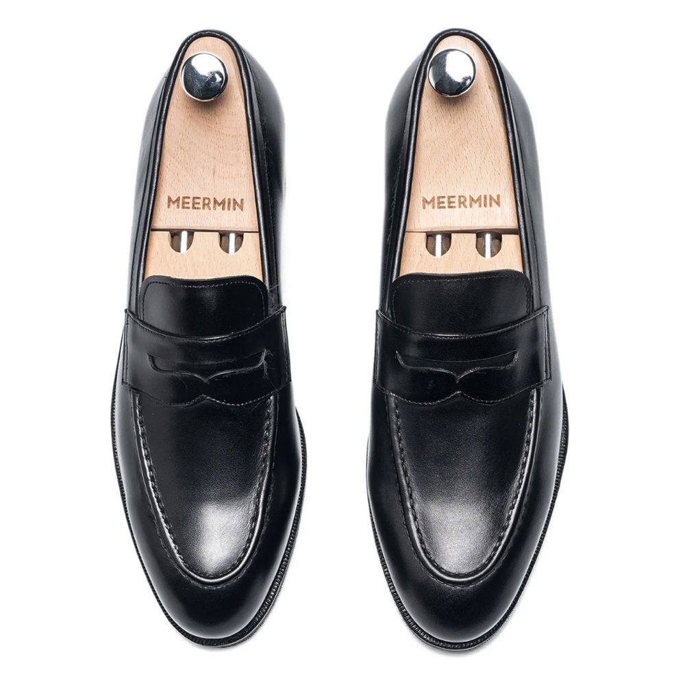 Meermin Black Leather Loafers - US size 10 / UK 9